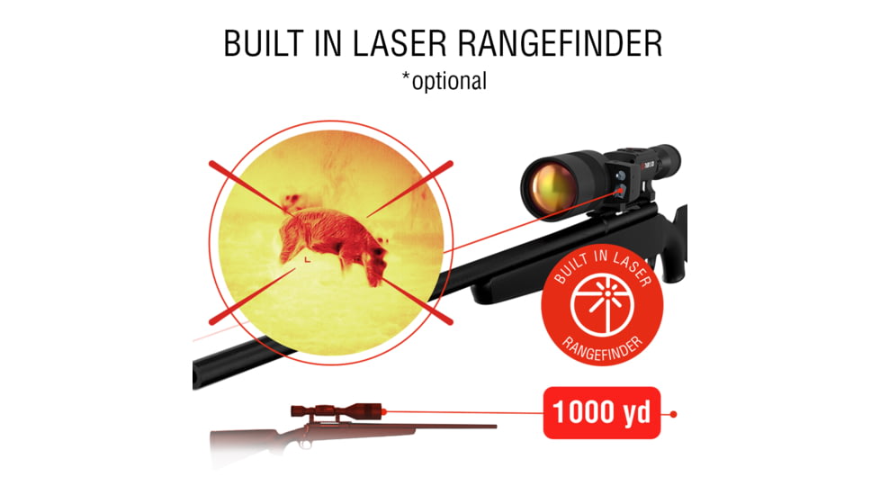 ATN Thor 5 XD LRF 2-20x 1280x1024 12 Micron Smart HD Thermal Rifle Scope, 30mm Tube w/ Xtreme Definition 1.3 Megapixel Sensor, Multiple Patterns &amp; Color Options Reticle, Black, TIWST51250LRF