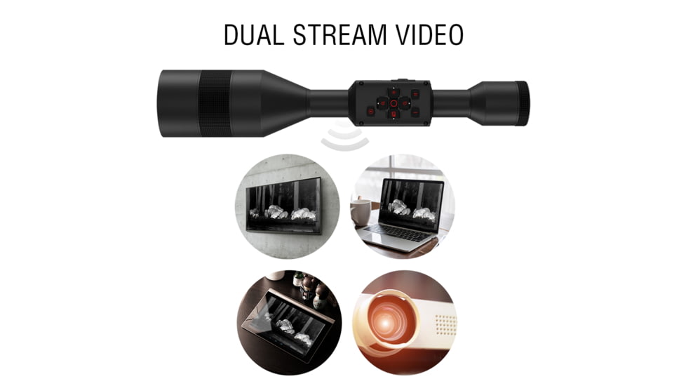 ATN Thor 5 XD LRF 2-20x 1280x1024 12 Micron Smart HD Thermal Rifle Scope, 30mm Tube w/ Xtreme Definition 1.3 Megapixel Sensor, Multiple Patterns &amp; Color Options Reticle, Black, TIWST51250LRF