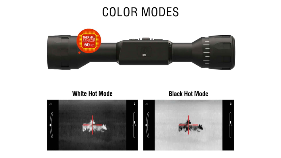 ATN ThOR LT 320 Thermal Rifle Scope, 5-10x50mm, 30mm Tube, Multiple Patterns, Black, TIWSTLT350X