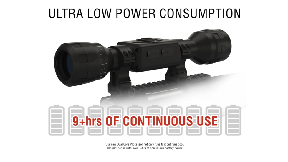 ATN Thor LTV 4-12x Thermal Imaging Rifle Scopes Gen 5, 320x240 w/ Video Recording, Black, TIWSTLTV325X