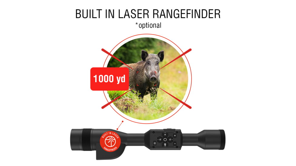 ATN X-Sight 5 5-25x UHD Smart Day/Night Hunting Rifle Scope, 30mm Tube w/ Gen 5 Sensor, Multiple Patterns &amp; Color Options Reticle, Black, DGWSXS5255P