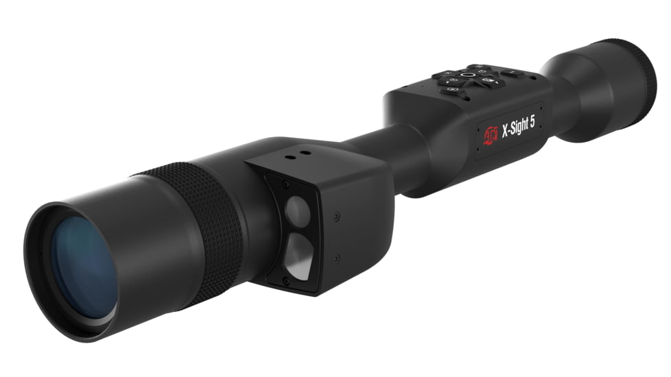 ATN X-Sight 5 LRF 5-25x UHD Smart Day/Night Hunting Rifle Scope, 30mm Tube w/ Gen 5 Sensor, Multiple Patterns &amp; Color Options Reticle, Black, DGWSXS5255LRF