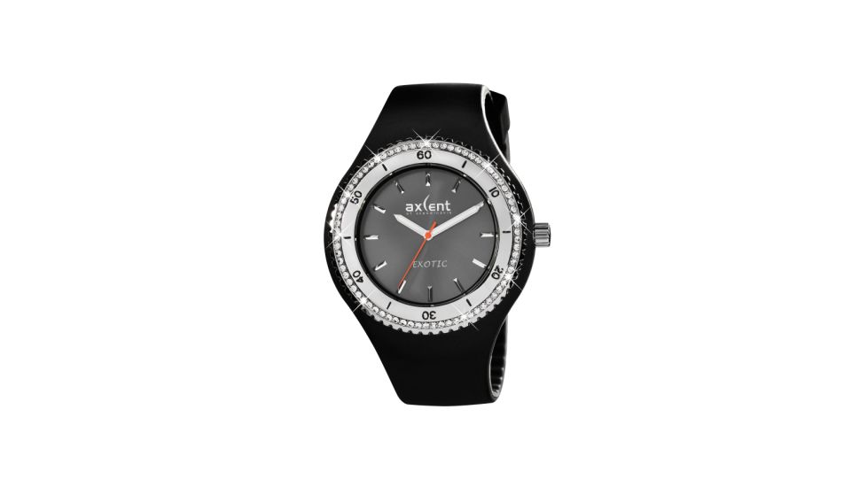 Axcent Exotic Watch, Black Strap, Black Face, Multicolor Hands X15604-02