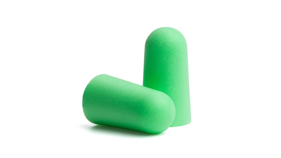 AXIL Foam Ear Plugs - 100 Pair Box With Lanyard, Green - FP-100GP