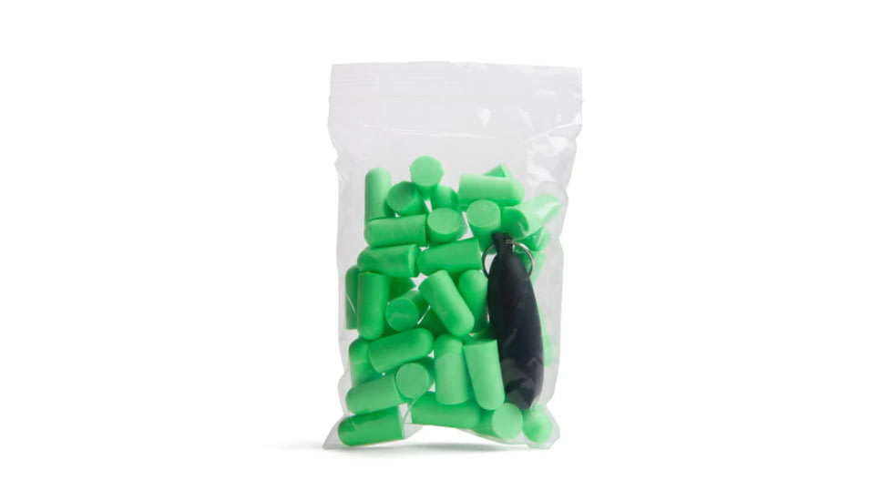 AXIL Foam Ear Plugs - 20 Pair Travel Pack w/Key Chain Holder, Green, Small, FP-20GKP
