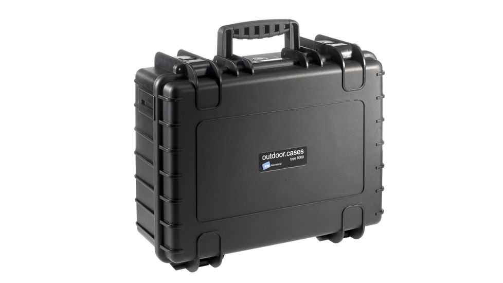 B&amp;W International Type 5000 Black Outdoor Case With RPD Insert, Black, Medium 5000/B/RPD