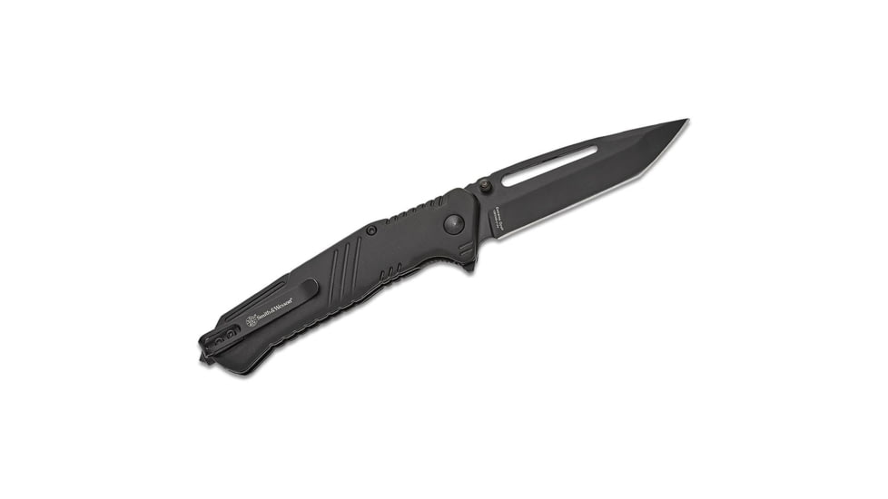 Old Timer Smith &amp; Wesson Extreme Ops Folding Knife 3-1/2 Tanto Blade Black with Glass Breaker Box 2D231026, PF1205907