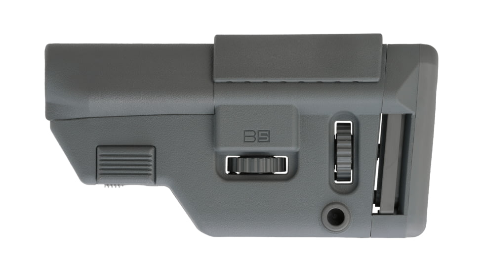B5 Systems Short Collapsible Precision Stock, Wolf Grey, CPS-1405