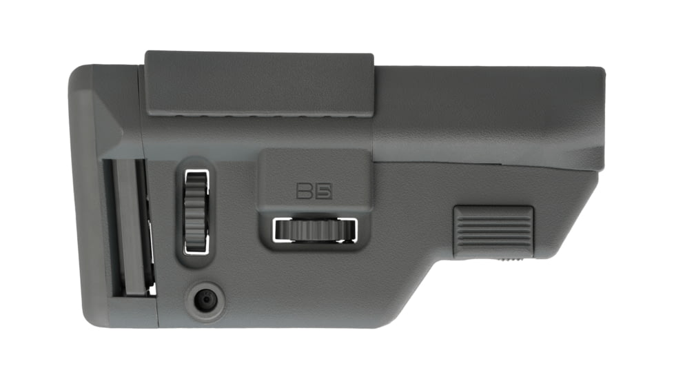 B5 Systems Short Collapsible Precision Stock, Wolf Grey, CPS-1405