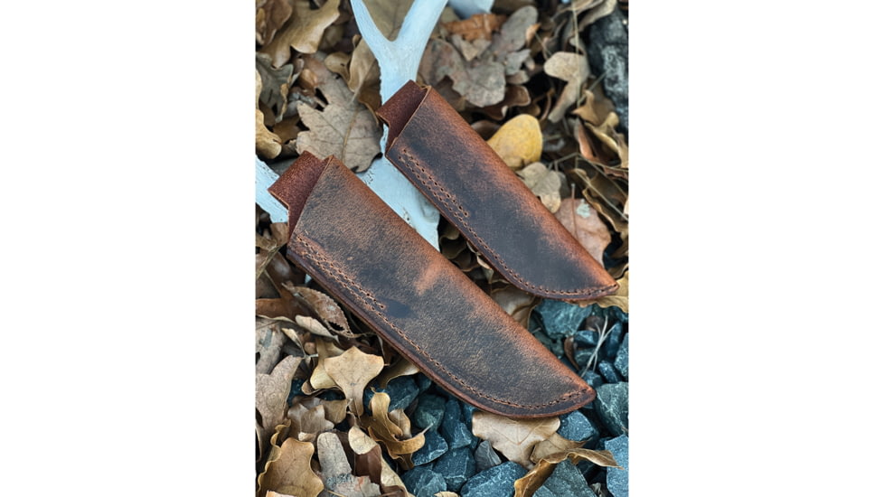 Badger Claw Outfitters 7.75in Crazy Horse Leather Sheath, Brown, CRAZY-HORSE-SMALL-B