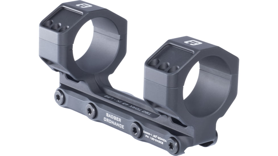Badger Ordnance Condition One MAX Riflescope Mount, 34mm, 1.3in, 20 MOA Cant, Black, 130-342KB