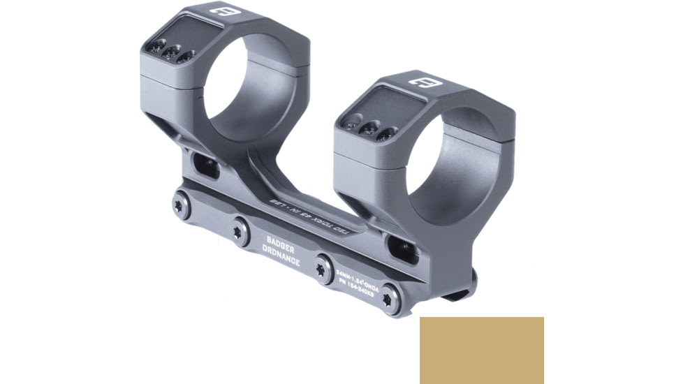 Badger Ordnance Condition One MAX Riflescope Mount, 36mm, 1.54in, 20 MOA Cant, Tan, 154-362K