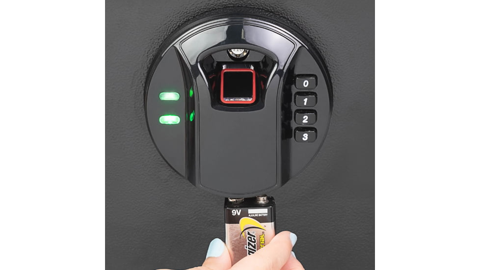 Barska 0.46 Cubic Fit HQ100 Biometric Keypad Safe, Black, Small, AX12888