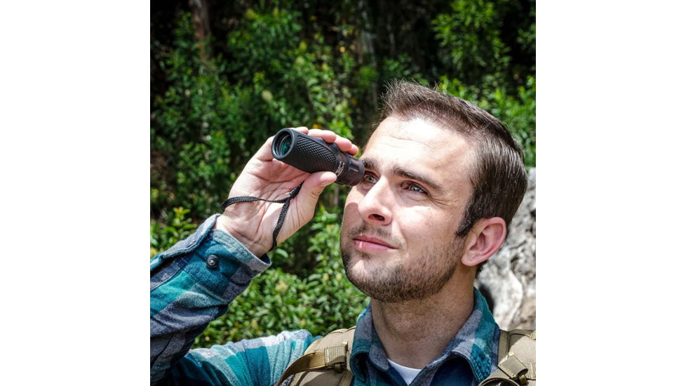 Barska 10x25mm BK-7 Roof Waterproof Blackhawk Monocular, Black, Small, AA12131