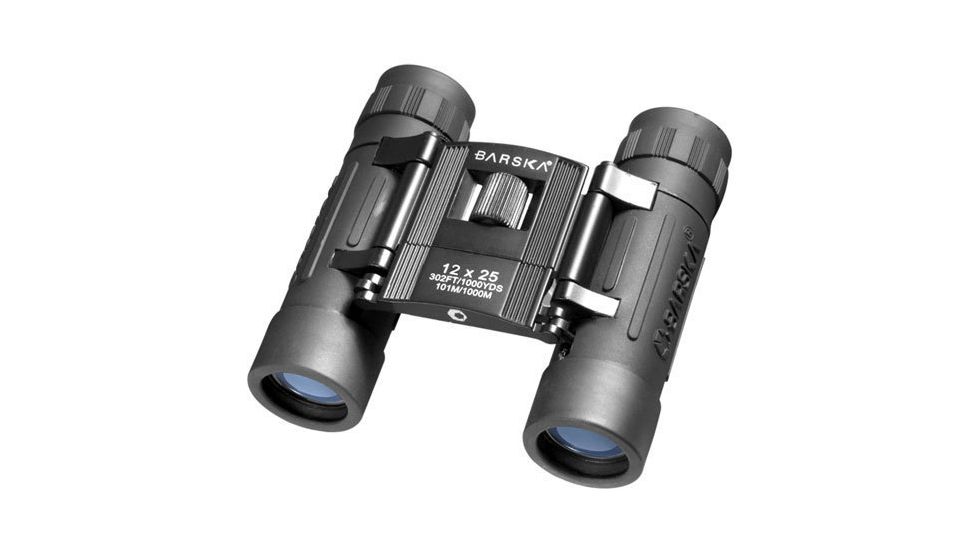 Barska 12x25 Lucid View Binoculars - Black AB10209 clamshell package AB10209