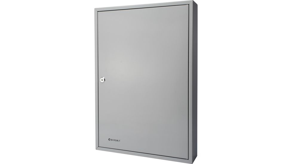 Barska 160 Key Lock Box Security Safe, White Tag, Steel, Gray, Outer Size 15 x 3 x 22 in CB12492