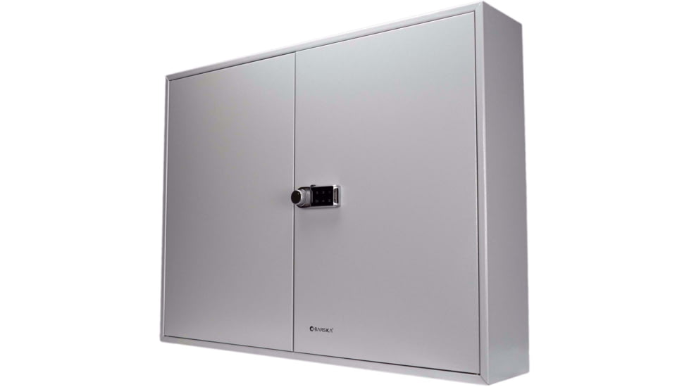 Barska 400 Keys Adjustable Key Lock Box w/ Digital Lock, Grey, Medium, CB13604