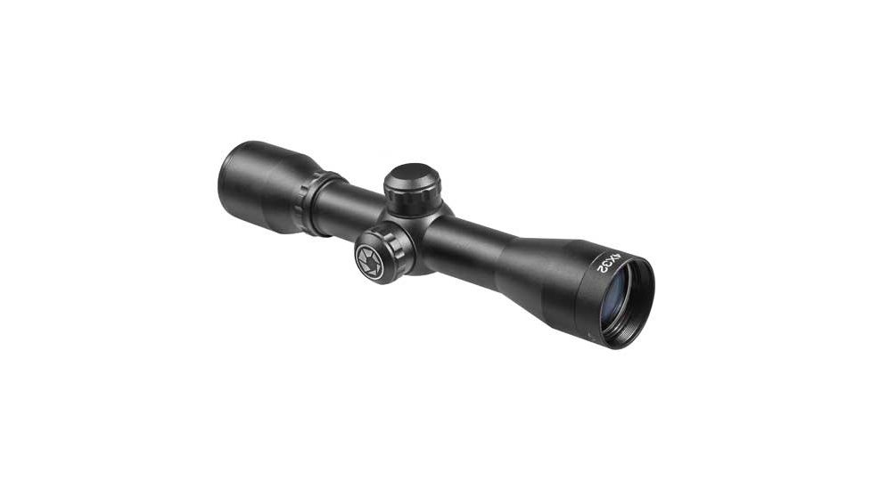 Barska 4x32 Compact Contour Rifle Scope, Black Matte, Crossbow Ret., 4-6 inch-plus Eye Reli 193841