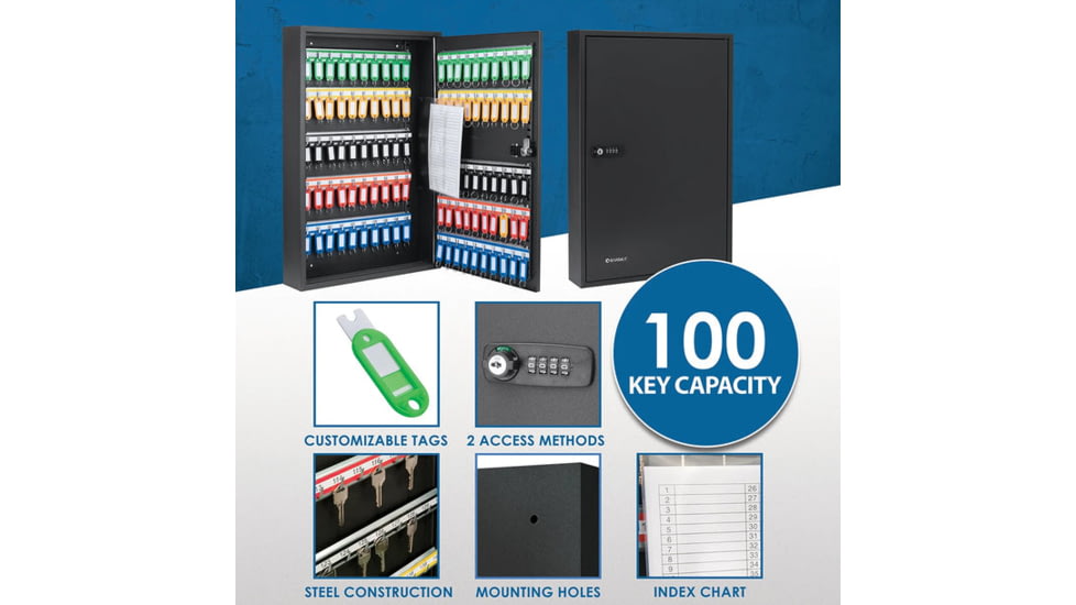 Barska 100 Capacity Adjustable Key Cabinet