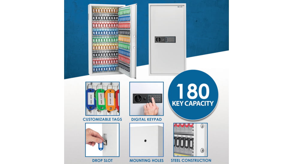 Barska 180 Capacity Adjustable Key Cabinet
