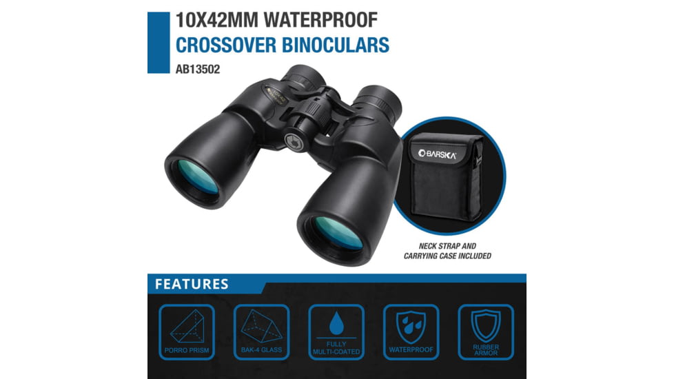 Barska Crossover Waterproof 10x42mm Porro Binoculars