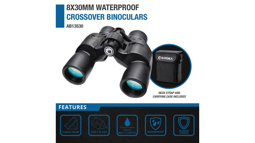 Barska Crossover Waterproof 8x30mm Porro Binoculars