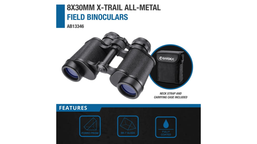 Barska X-Trail All-Metal Field 8x30mm Porro Prism Binoculars