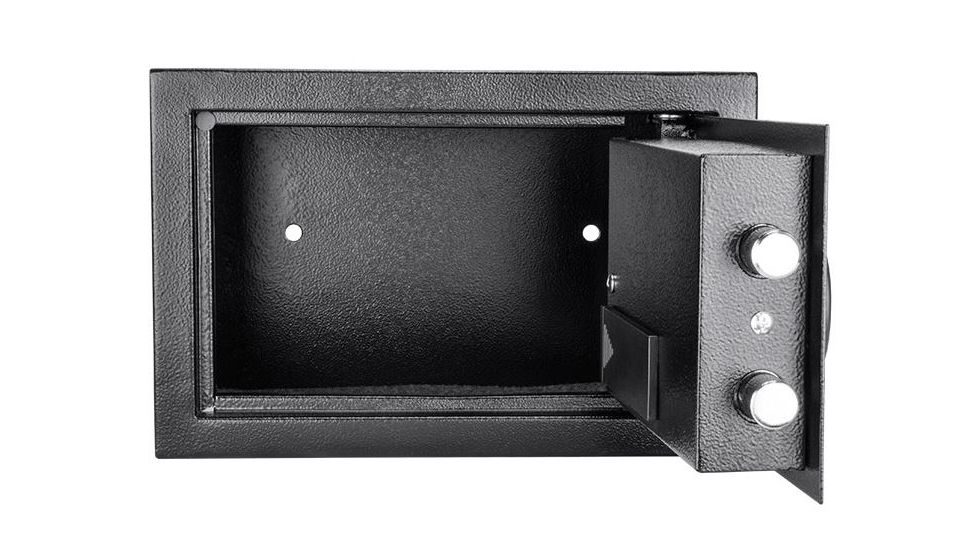 Barska Compact Keypad Safe, Low Battery Alert, 12 Gauge Sheet Steel Construction, Black, Outer Size 12.25 x 8 x 8 in AX12616