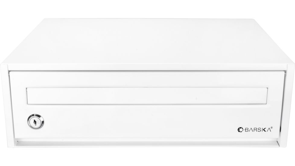 Barska Desktop Drop Box with Key Lock, White, Small CB13118