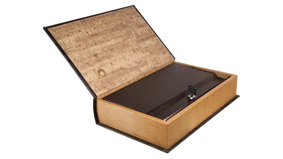 Barska Large Antique Book Safe with Key Lock, Brown CB11992