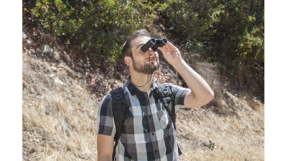 Barska Lucid View 10x25 Compact Folding Roof BK-7 Prism Binoculars, Black - Box Pack