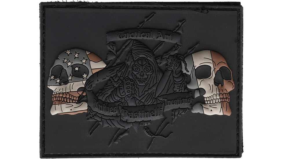 Bastinelli Creations US/French Flag Reaper Patch, 3.5 x 2.25, PATCH REAPER US / FRENCH FLAG