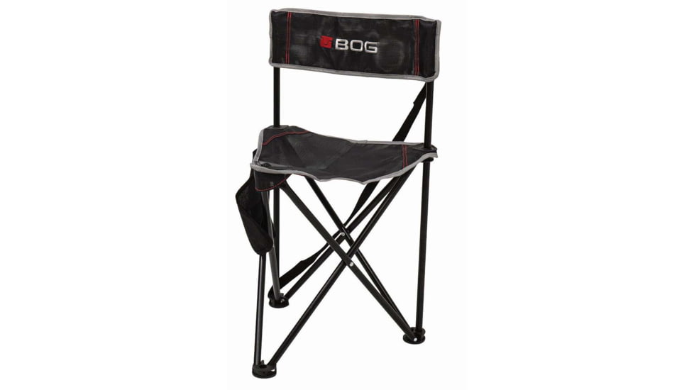 Bog-Pod Triple Play Chair, 3 Legs, Black, Steel Frame, Exterior Pocket, 1117130