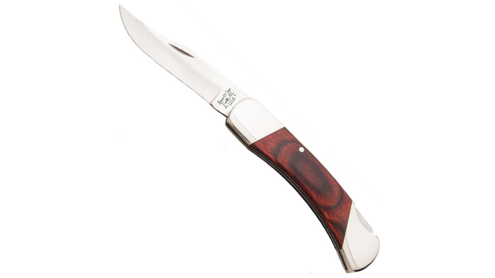 Bear and Son Knives Professional Lockback Folding Knife, 3.75in, High Carbon Stainless Steel, Clip Point, Rosewood Handle, 297R