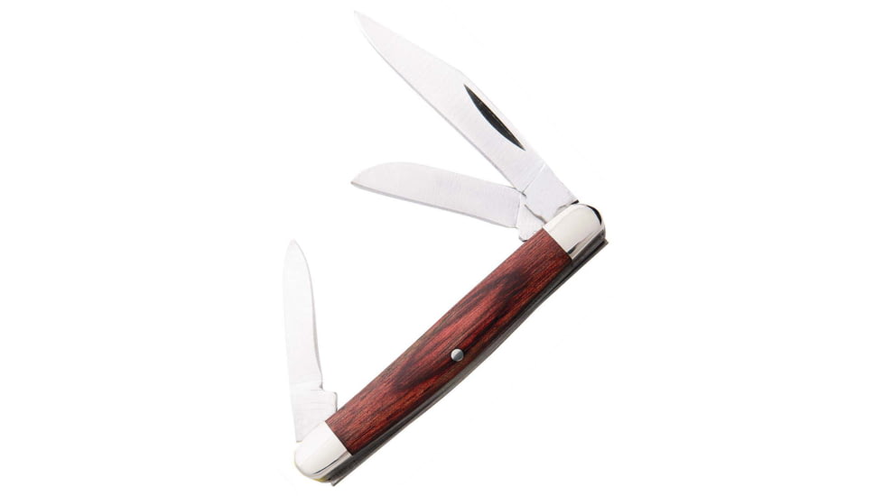Bear and Son Knives Small Stockman Folding Knife, 2.13in, 440 Stainless Steel, Rosewood Handle, 233R