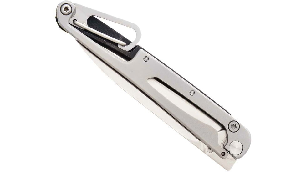 Bear Edge Minimal Framelock Folding Knife, 2.5in, 440 Stainless Steel, Stainless Steel Handle, 61526