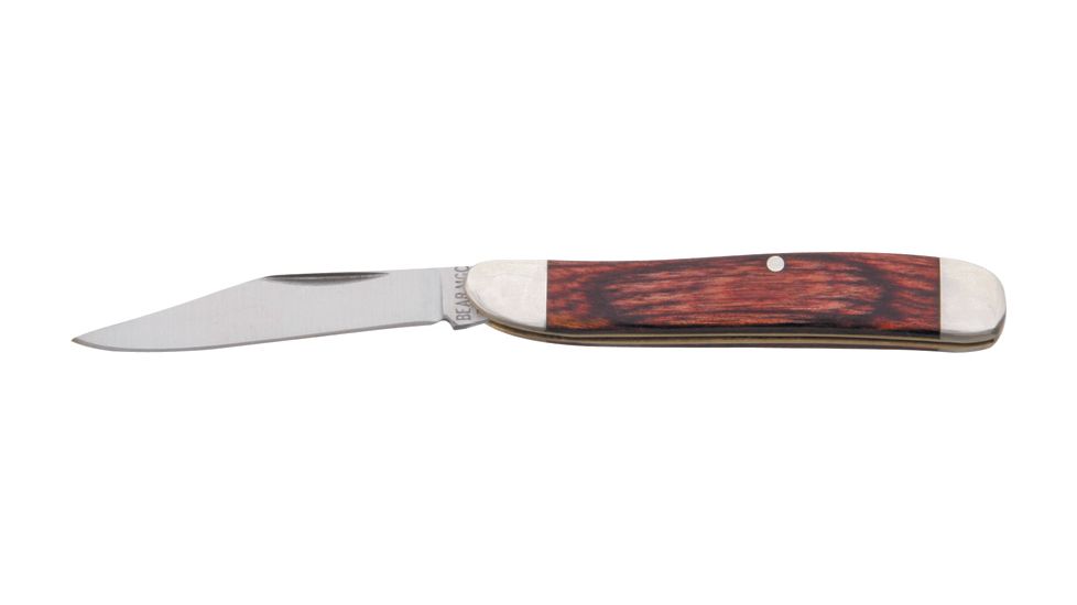 Bear &amp; Son Peanut RoseWood Fold Knife, SS clip Blade, RoseWood Handle BC219R