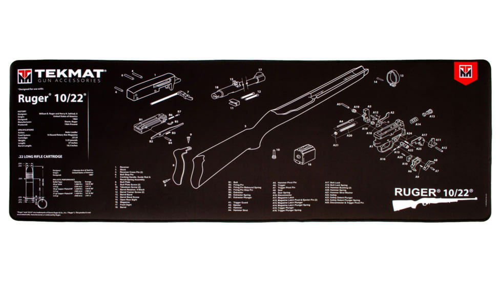 BECK TEK, LLC TEKMAT TEKR441022 Ruger 10-22 Ultra Premium Cleaning Mat Parts D