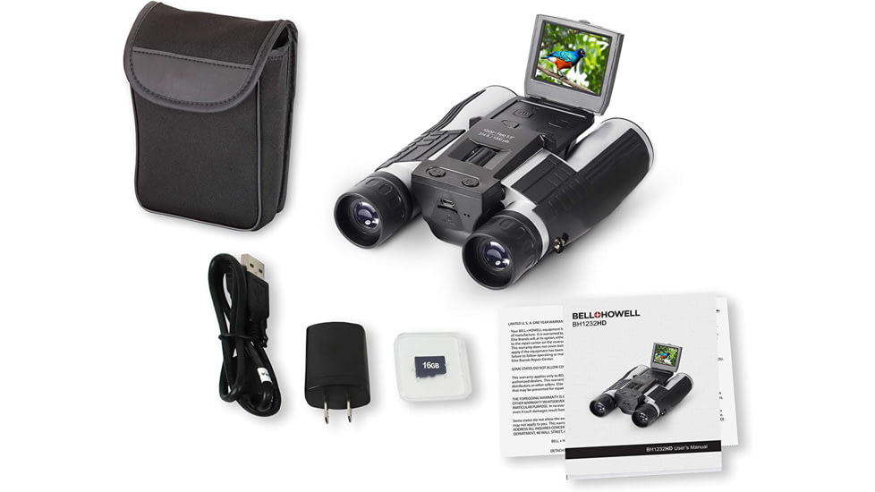Bell+Howell Digital Camera Binoculars, Black, BH1232HD