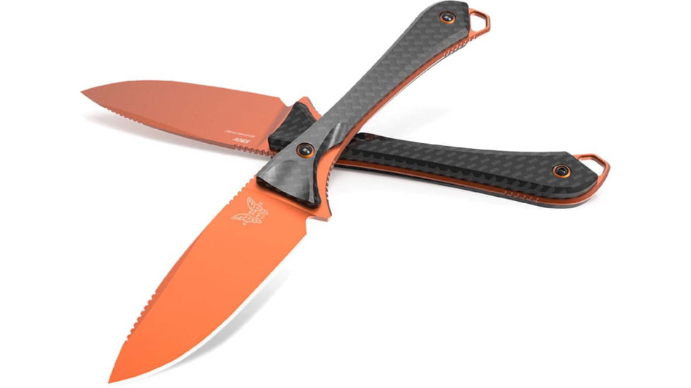 Benchmade 15201OR Altitude Fixed Blade Knives, 3.08 in, CPM-S90V Steel, Hunting, Black Handle, 15201OR