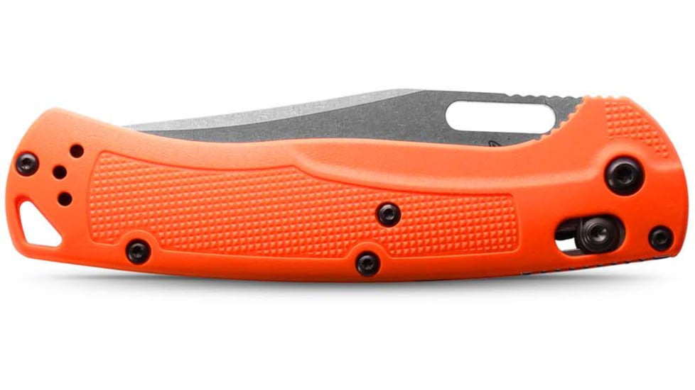 Benchmade 15535 Taggedout Folding Knife, 3.5in, CPM-154 58-61 HRC, Reversible Tip-Up, Orange, 15535