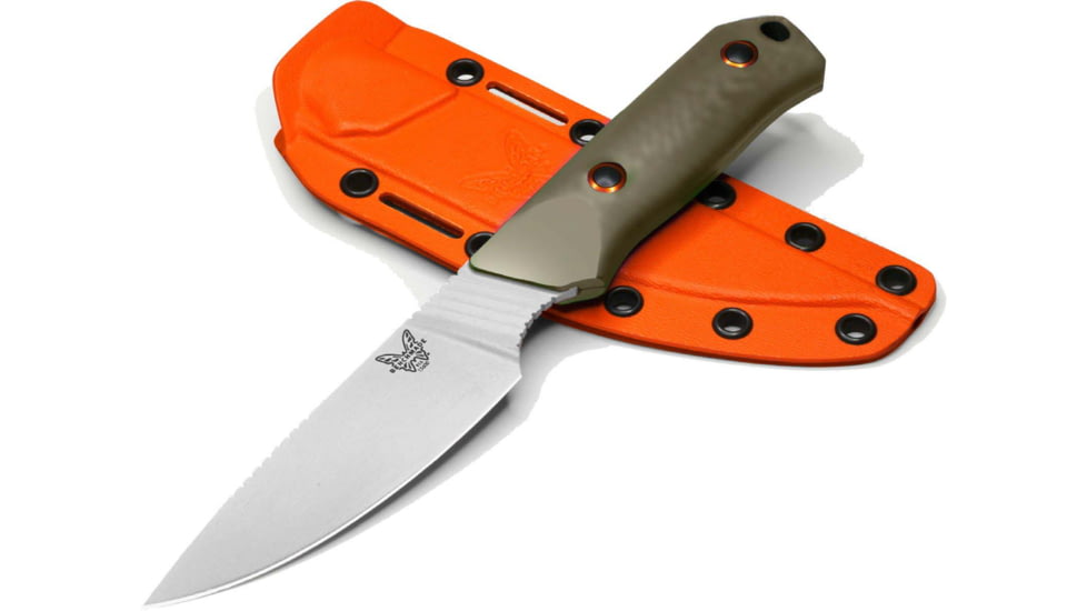 Benchmade 15600-01 Raghorn Fixed Blade Knives, 4 in, CPM-CruWear Steel, Hunting, OD Green Handle, 15600-01