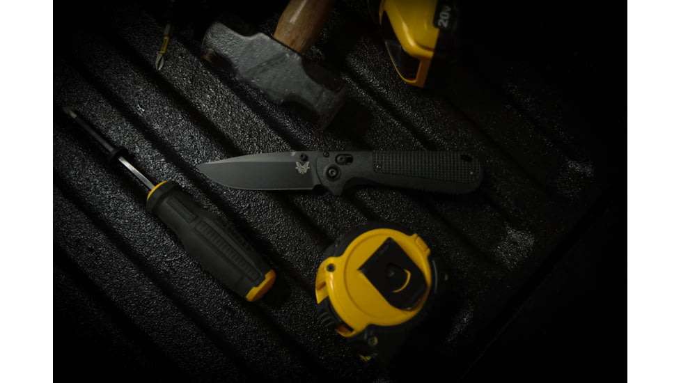Benchmade 430 Model Folding Knife, 3.55 in, CPM-D2 Steel, Drop Point Blade, Grivory, Black Handle, Black/Black, 8.29 in, 430BK-02