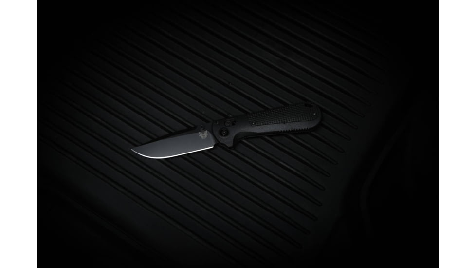 Benchmade 430 Model Folding Knife, 3.55 in, CPM-D2 Steel, Drop Point Blade, Grivory, Black Handle, Black/Black, 8.29 in, 430BK-02