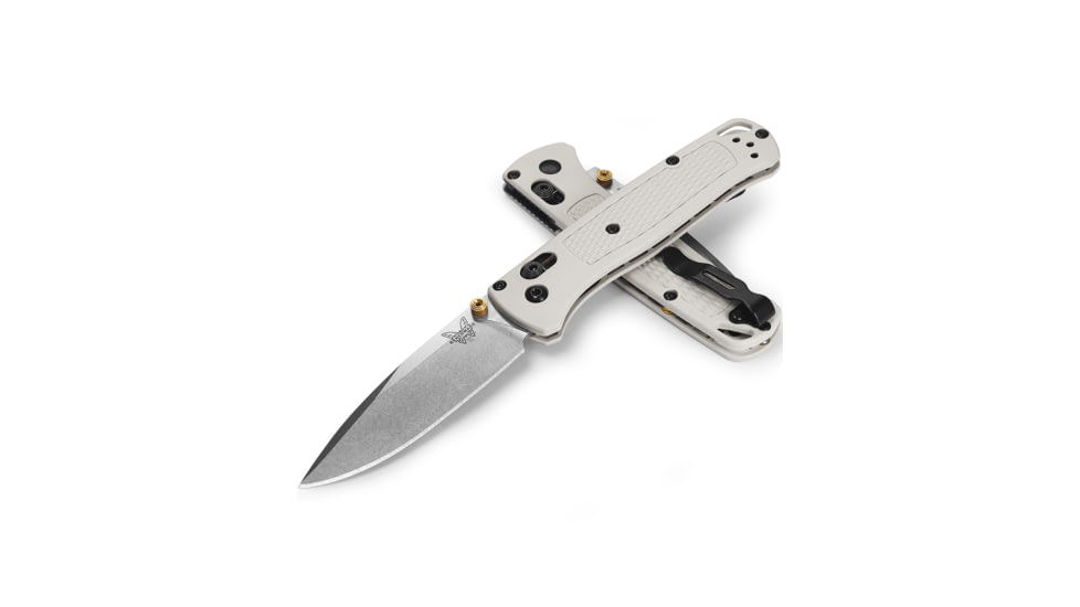 Benchmade 535 Model Folding Knives, 3.24 in, CPM-S30V Premium Steel, Folding Blade, Grivory Handle, Stonewash/Tan, 7.46inch, 535-12