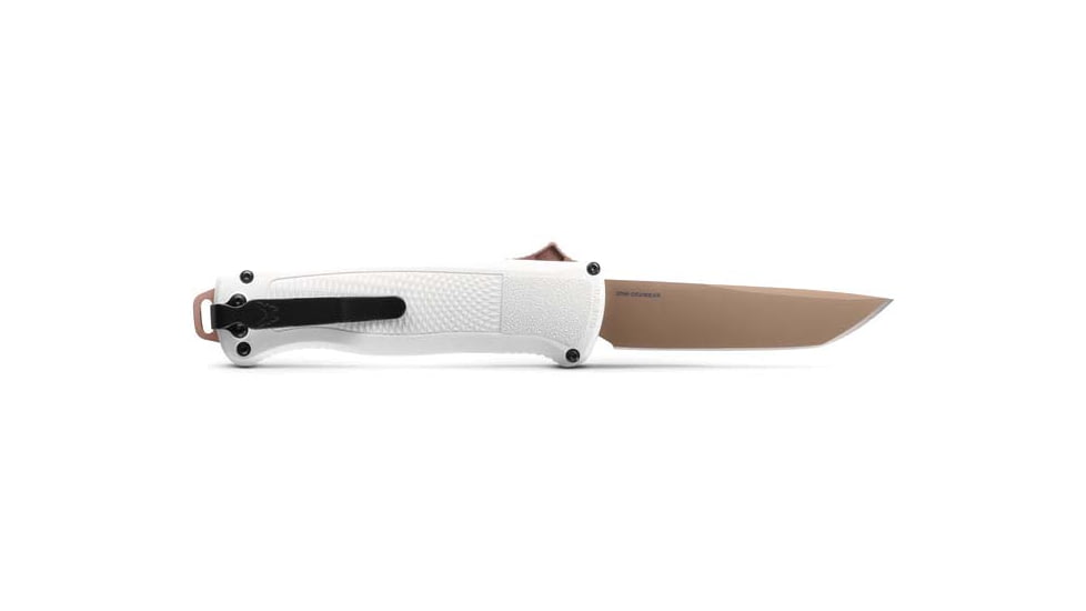 Benchmade Shootout Automatic Folding Knife, 3.51in, CPM-CruWear, Tanto Blade, Cool Gray Handle, 5370FE-02
