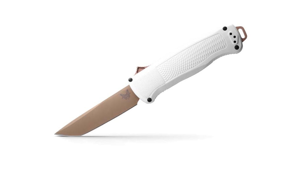 Benchmade Shootout Automatic Folding Knife, 3.51in, CPM-CruWear, Tanto Blade, Cool Gray Handle, 5370FE-02