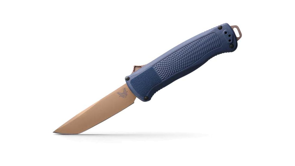 Benchmade Shootout Automatic Folding Knife, 3.51in, CPM-CruWear, Tanto Blade, Crater Blue Handle, 5370FE-01