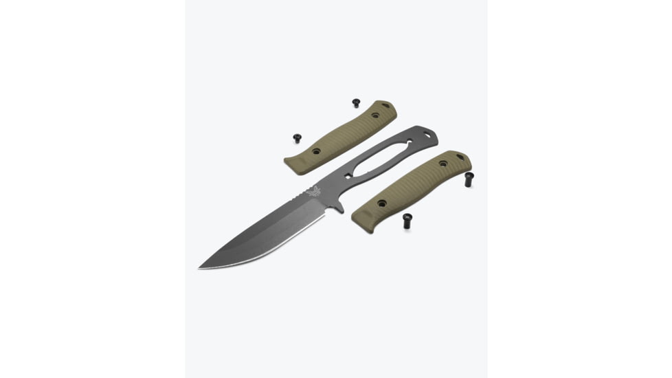 Benchmade Anonimus Fixed Blade Knife, 5in, CPM-Cru-Wear Tool Steel, Drop Point Blade, G10, OD Green Handle, 539GY