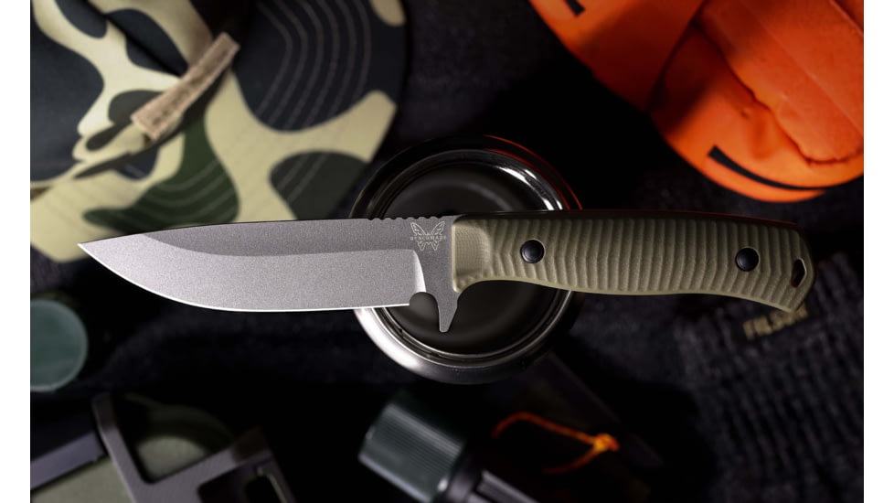 Benchmade Anonimus Fixed Blade Knife, 5in, CPM-Cru-Wear Tool Steel, Drop Point Blade, G10, OD Green Handle, 539GY